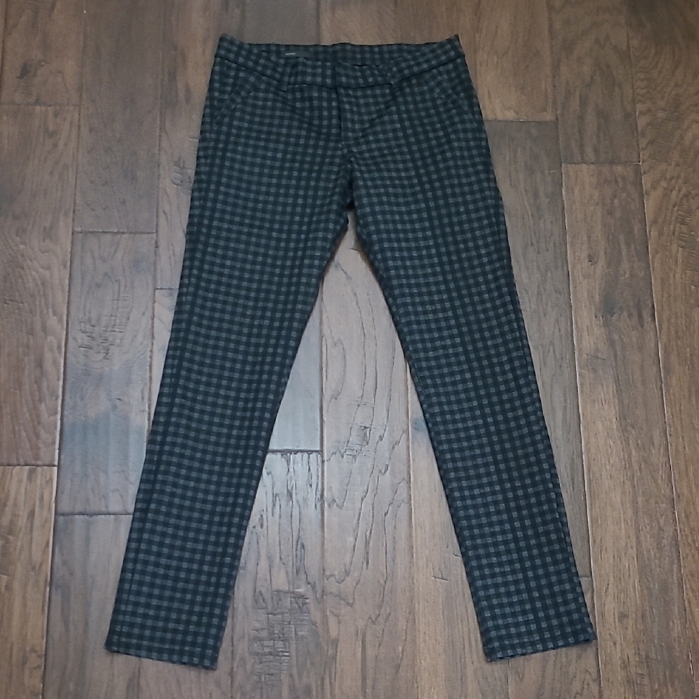 Kut from the Kloth women's checkered skinny fit pants in black and gray size 8